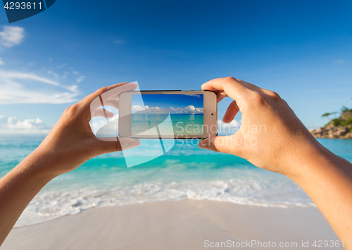 Image of Taking a picture of the beach