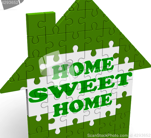 Image of Home Sweet Home Shows Welcome Friendly Invitation