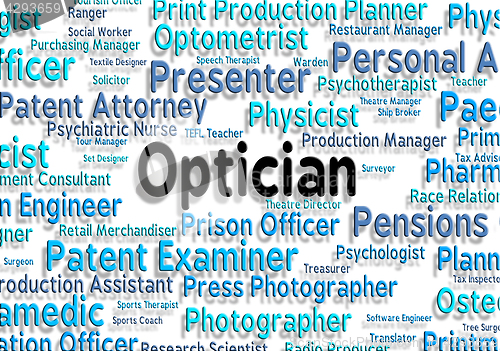 Image of Optician Job Indicates Recruitment Eyes And Opticians
