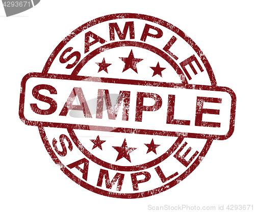 Image of Sample Stamp Shows Example Symbol Or Taste