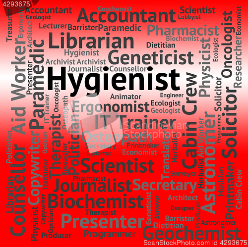 Image of Hygienist Job Represents Public Health And Career