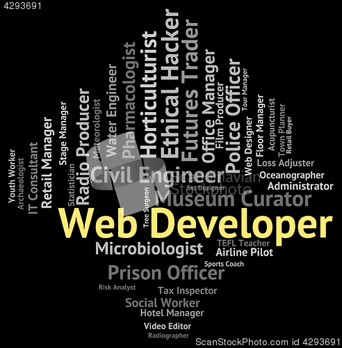 Image of Web Developer Indicates Net Employment And Occupation