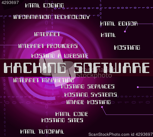 Image of Hacking Software Means Program Shareware And Crack