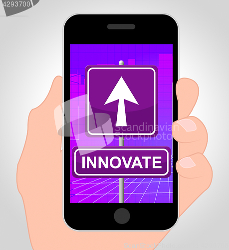 Image of Innovate Online Represents Mobile Phone And Idea