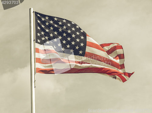 Image of Vintage looking USA flag