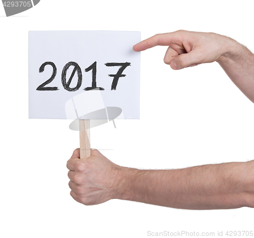 Image of Sign with a number - The year 2017