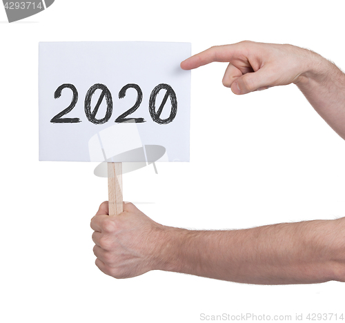 Image of Sign with a number - The year 2020