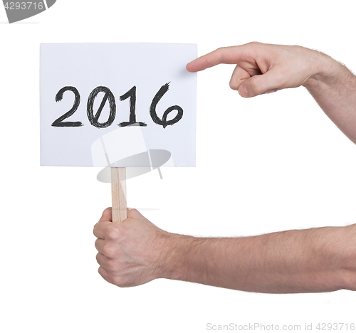 Image of Sign with a number - The year 2016