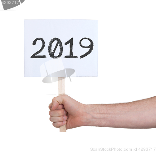 Image of Sign with a number - The year 2019