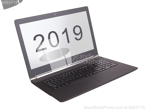 Image of Laptop isolated - New Year - 2019