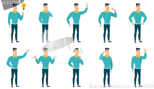 Image of Vector set of illustrations with business people.