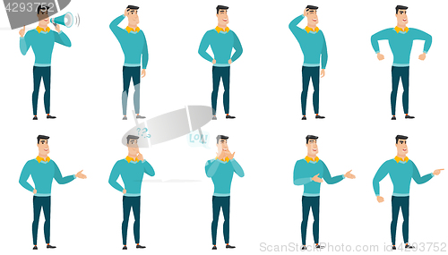 Image of Vector set of illustrations with business people.