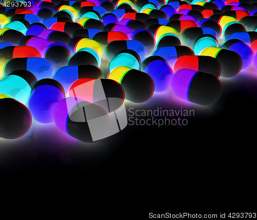Image of Tablets background with space for your text. 3D illustration. An