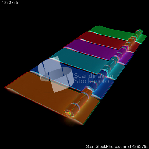 Image of karemats. 3D illustration. Anaglyph. View with red/cyan glasses 