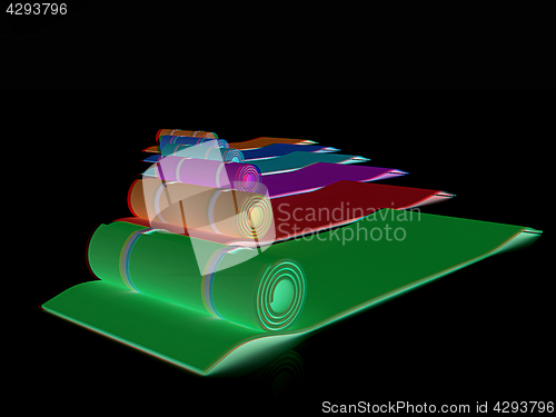 Image of karemats. 3D illustration. Anaglyph. View with red/cyan glasses 