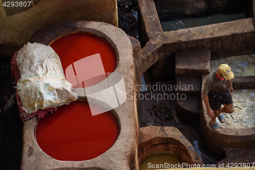 Image of Old tannery in Fez, Morocco