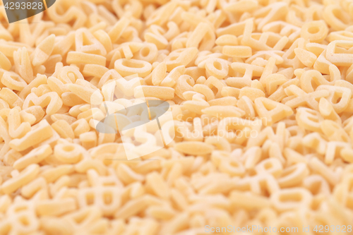 Image of alphabet pasta as nice background