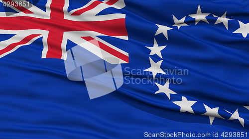 Image of Closeup Cook Islands Flag