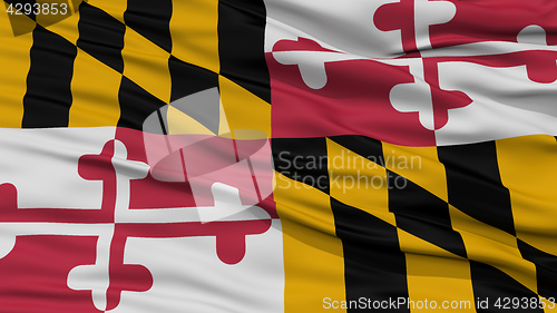 Image of Closeup Maryland Flag, USA state