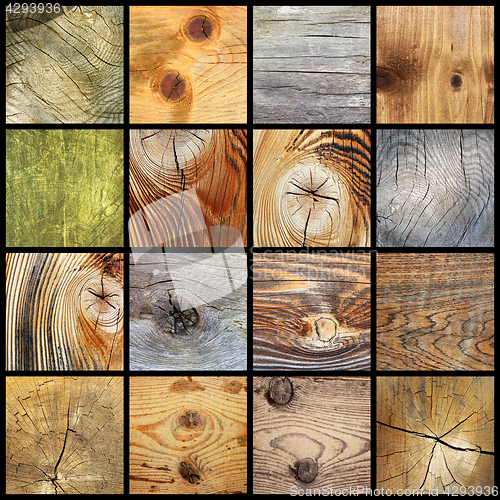 Image of collection of wooden planks