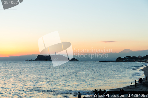Image of Sunset in Shonan of Japan