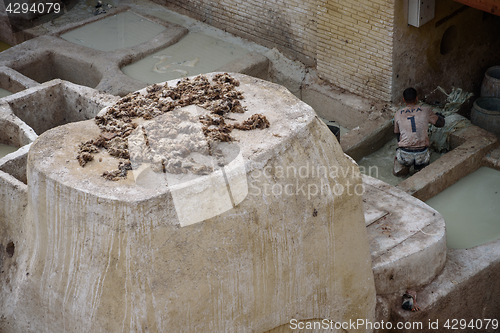 Image of Old tannery in Fez, Morocco