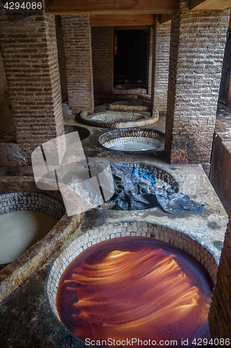 Image of Old tannery in Fez, Morocco