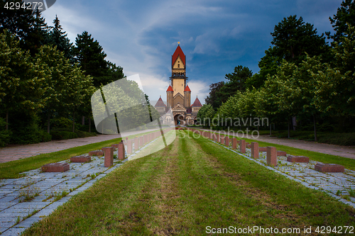 Image of Sudfriedhof, the biggest graveyard in Leipzig, Germany