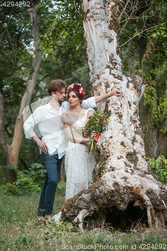 Image of Wedding decoration in the garden.