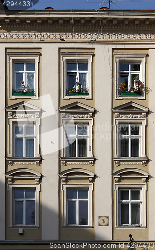 Image of windows of reconstructed building