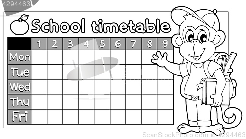 Image of Coloring book timetable topic 6