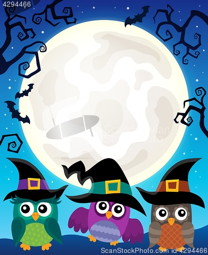 Image of Halloween image with owls theme 4
