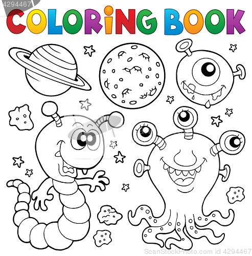 Image of Coloring book monster theme 2
