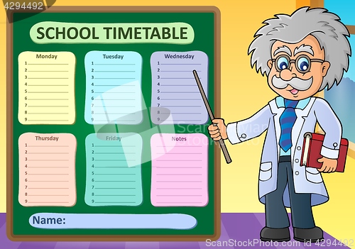 Image of Weekly school timetable design 1