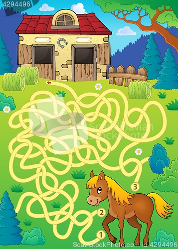 Image of Maze 33 with horse theme