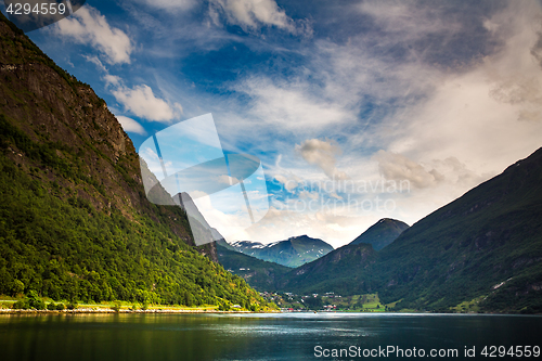 Image of Geiranger fjord, Norway.