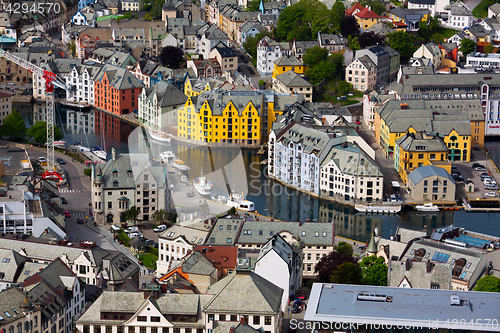 Image of Aksla at the city of Alesund , Norway