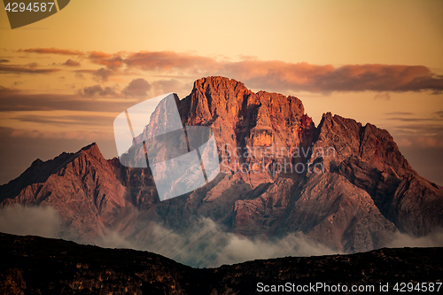 Image of National Nature Park Tre Cime In the Dolomites Alps. Beautiful n