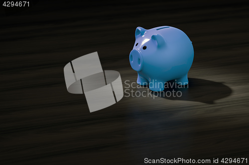 Image of a blue piggy bank with space for your content