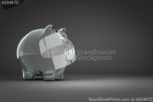 Image of an empty piggy bank with space for your content