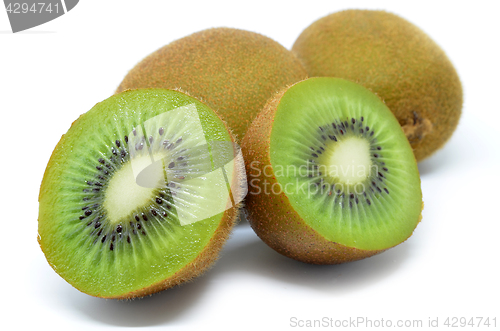Image of Kiwi fruit, half of kiwi isolated