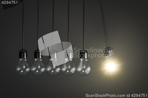 Image of Pendulum of light bulbs