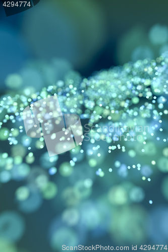 Image of a green and blue colored bokeh background