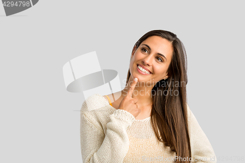 Image of Beasutiful woman thinking