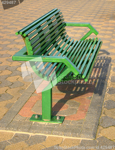 Image of green bench
