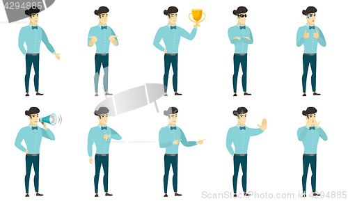 Image of Vector set of illustrations with business people.