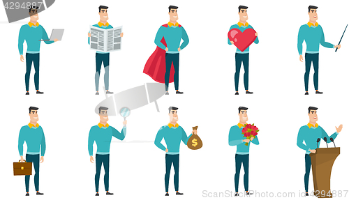 Image of Vector set of illustrations with business people.