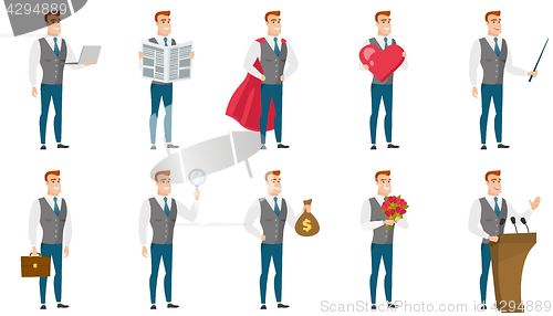 Image of Vector set of illustrations with business people.