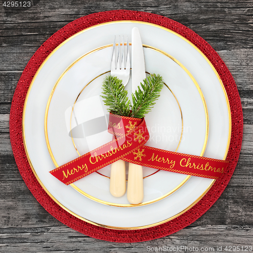 Image of Christmas Dinner Place Setting