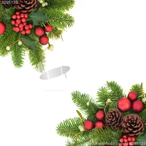 Image of Decorative Christmas Background Border